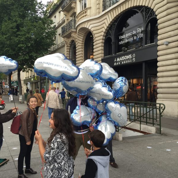 Ballons aluminium sur mesure en forme de nuage
