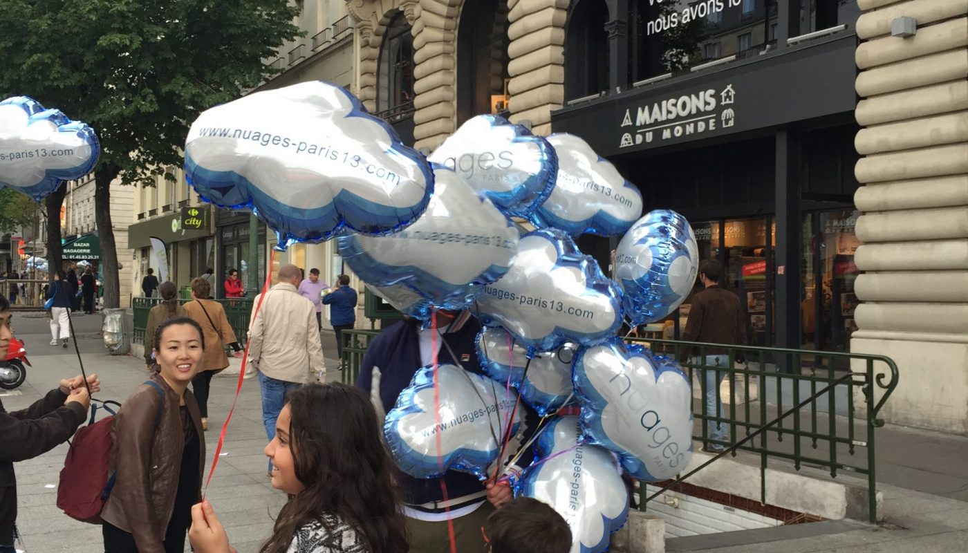 Ballons aluminium sur mesure en forme de nuage